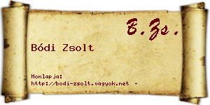 Bódi Zsolt névjegykártya
