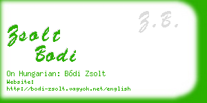 zsolt bodi business card